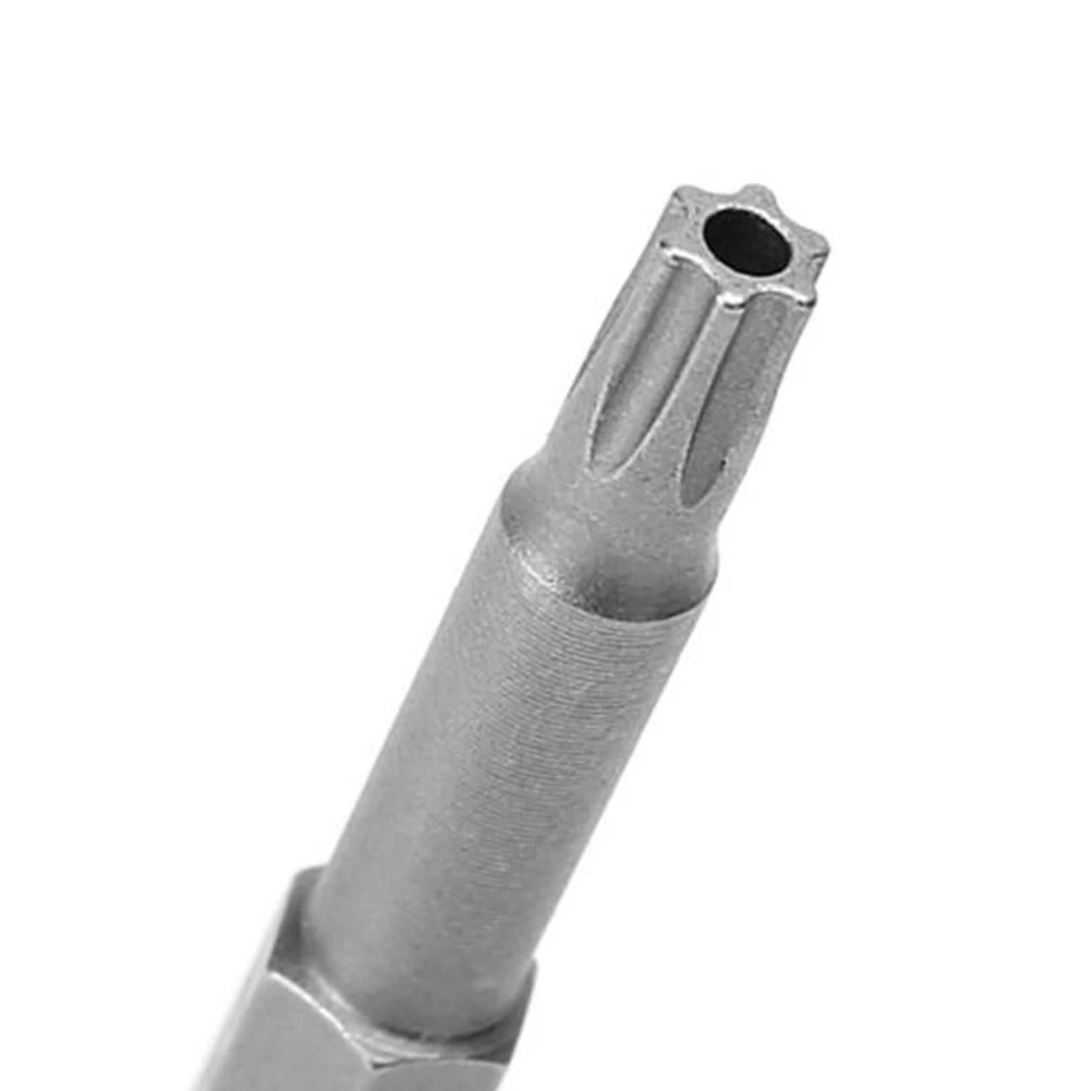 50mm Torx 스크루 드라이버 @ 비트/구멍 T8-T40 1/4 인치 육각/섕크 전기 스크루 드라이버 꽃 중공 비트 세트 손 도구