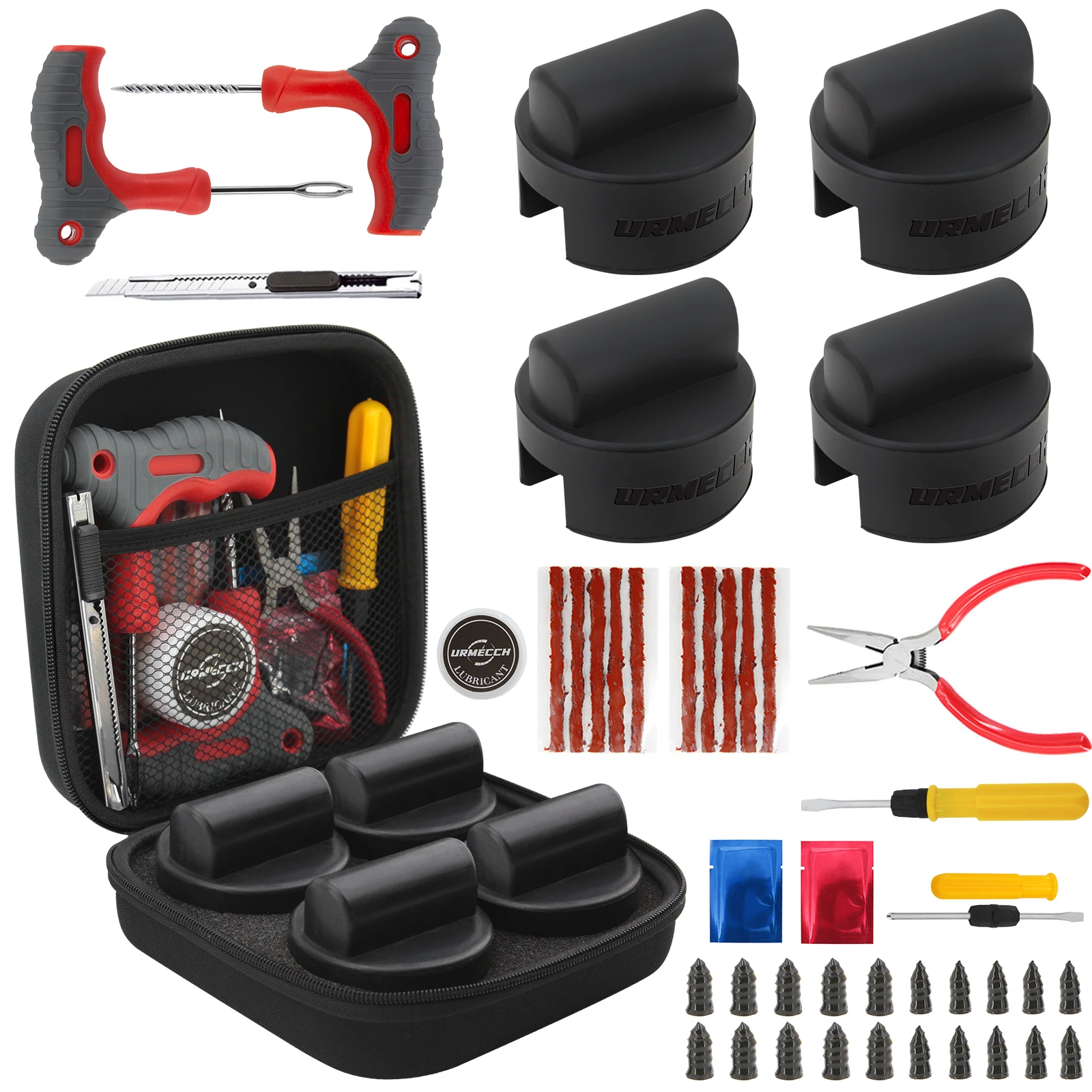 URMECCH Car Axle Jack Stand Adapters For Audi A6 A7 R8 RS TT Rubber Jack Pad Lift Pucks Slotted Frame Rail Protector