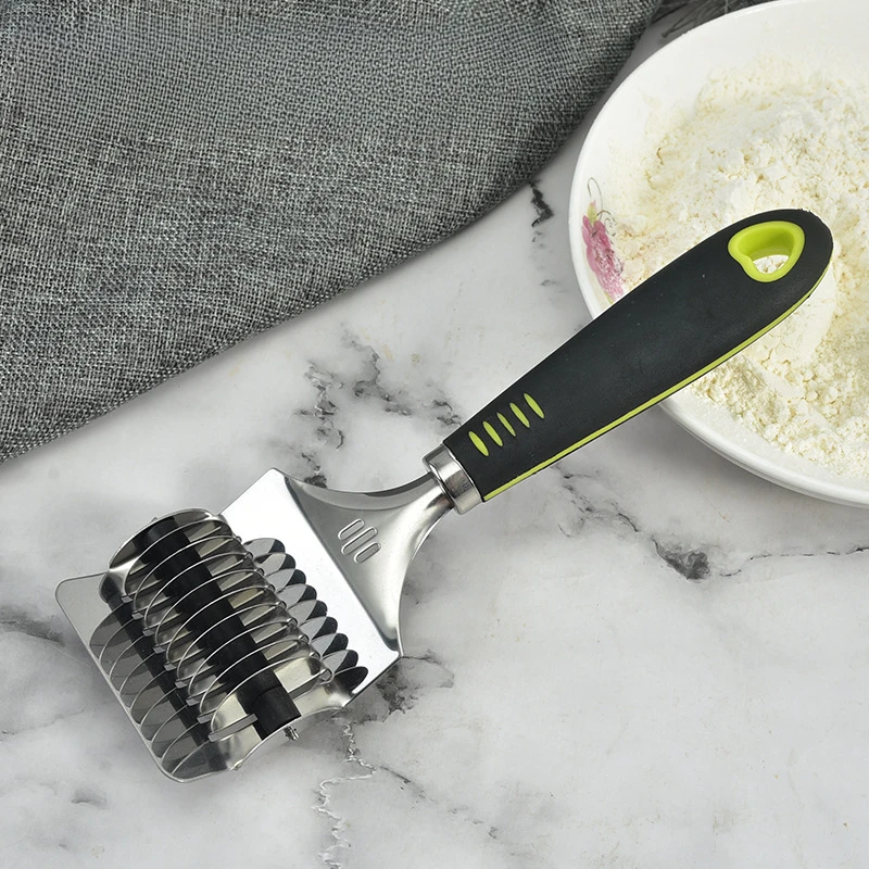Rullo Tagliapasta Antiscivolo Manico Comfort In Acciaio Inox Pasta Spaghetti Maker Noodle Lattice Roller Tagliapasta