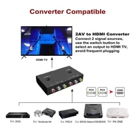 1080P 2 Way AV to HDMI-Compatible 2AV TO HDMI-Compatible 2RCA TO HDMI-Compatible Multi-Function Convenient Signal Converter - Image 2