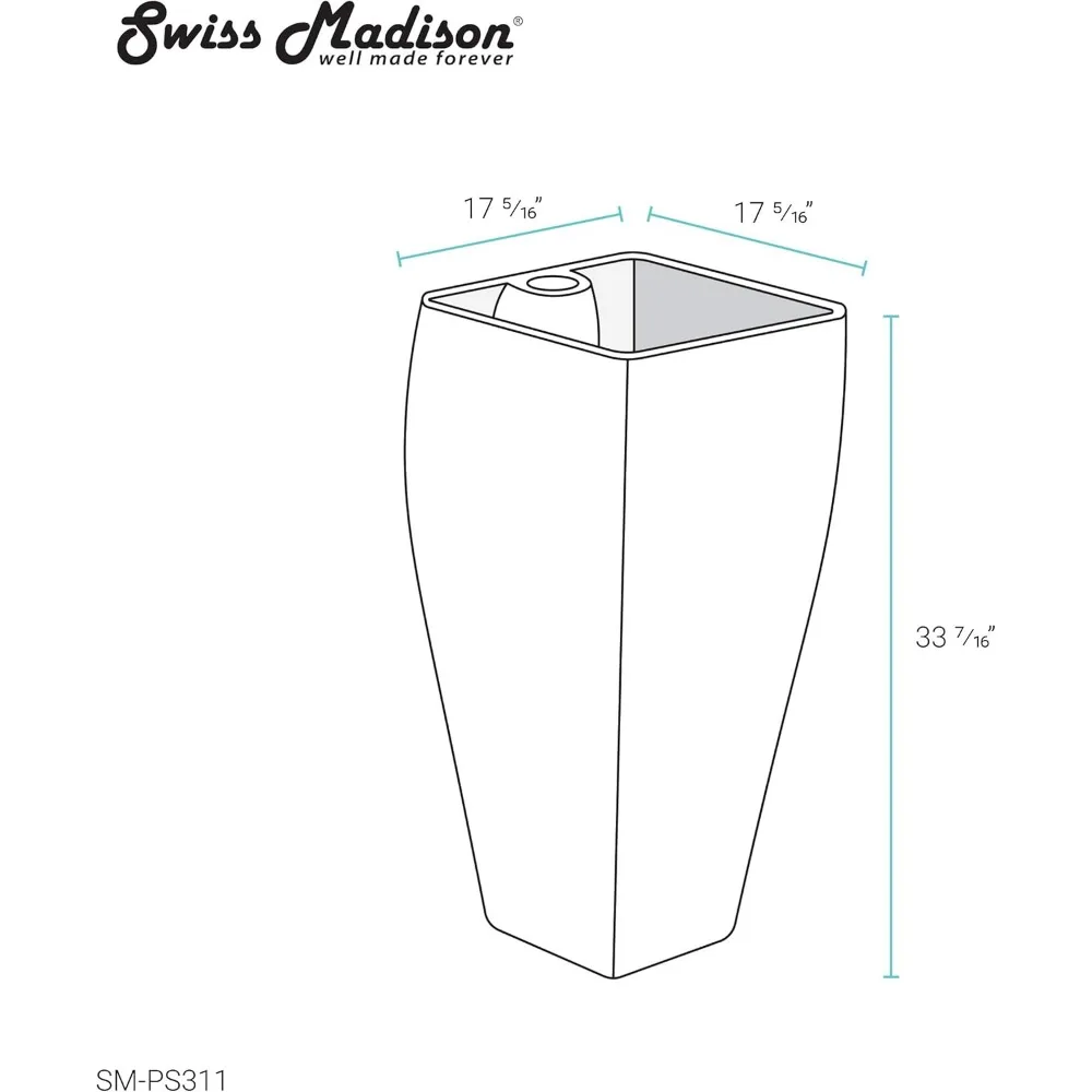 Well Made One Piece Pedestal Sink Washhand Stand Bathroom Furniture Sinks Fixture Home Improvement 5