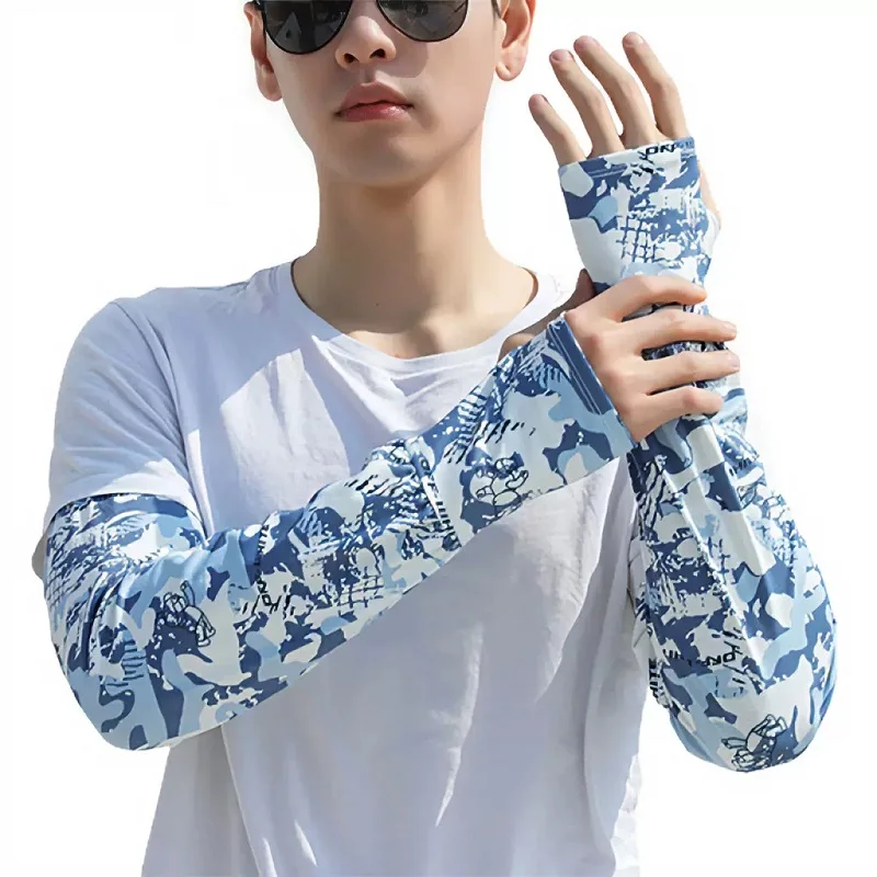Manchons De Protection Solaire Avec Trous Pour Les Pouces - Unisexe, Anti-UV, Respirants (46cm Environ)