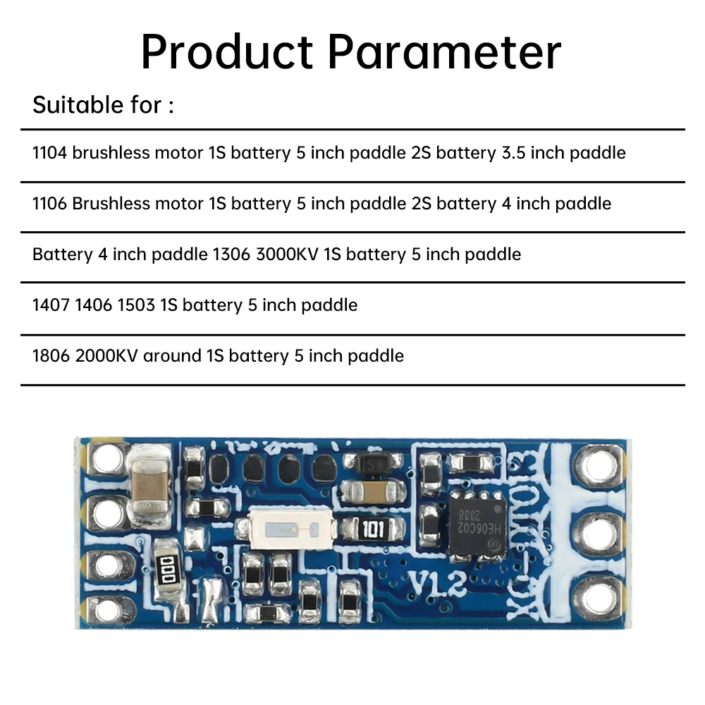 1S-2S 6A Micro Motor Driver Board Electric Regulator Drive For 1104 1106 1306 1407 1503 Brushless Motor Tool Accessory