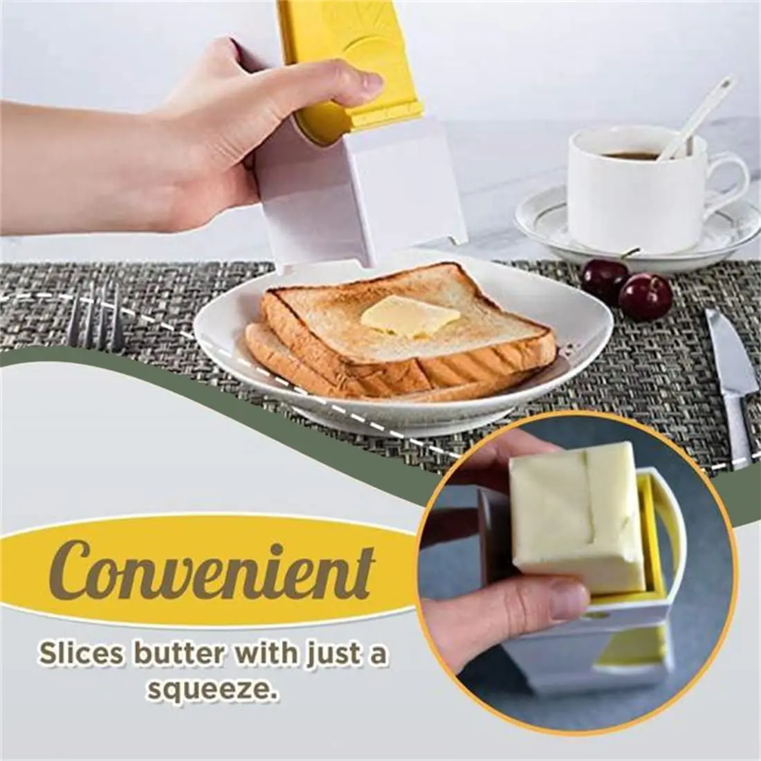 Stick Butter Cutter Cheese Slicer One-Button Dispenser For Cutting Butter  Storage Box Cheese Cooking Steak Kitchen Supplies