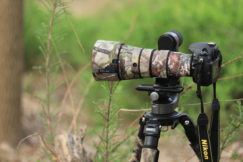 ROLANPRO Kamera Objektiv Mantel Camouflage Für Nikon AF-S 500mm F 5,6 E PF ED VR Objektiv schutzhülle guns kleidung – Detail 4