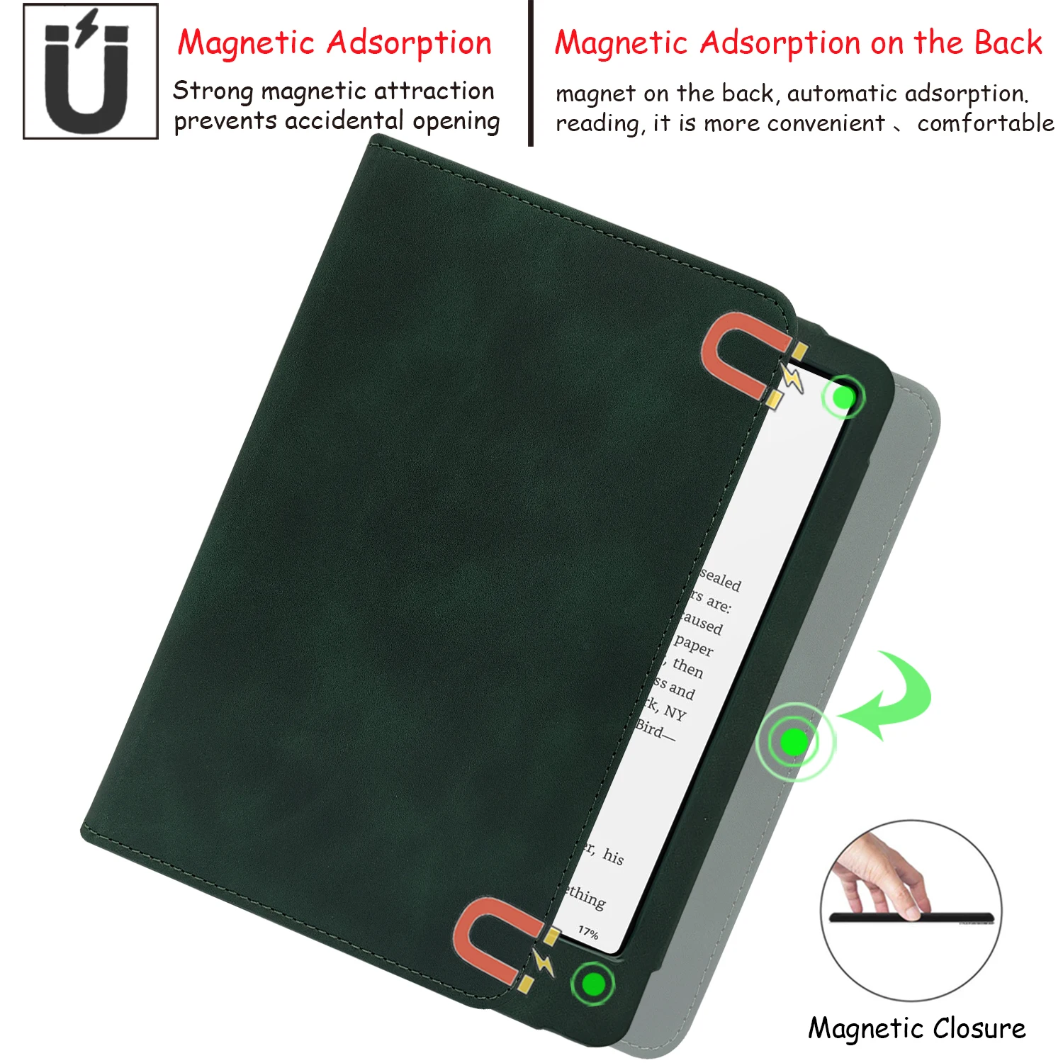 Premium Case with Auto Sleep/Wake, Double Hand Strap, and Stand