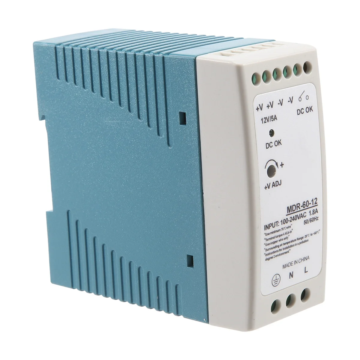 MDR-60 AC-DC 드라이버 전압 조정기 전원 공급 장치, 12V 60W Din 레일, 110V 220V