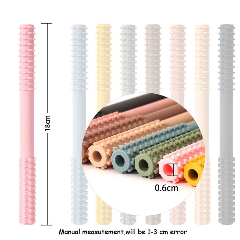 Teething Toys Baby Teething Toys Silicone Teething Toys Silicone Teether 1PCS Baby Toy Silicone Molar Straw Baby Teether With Brush