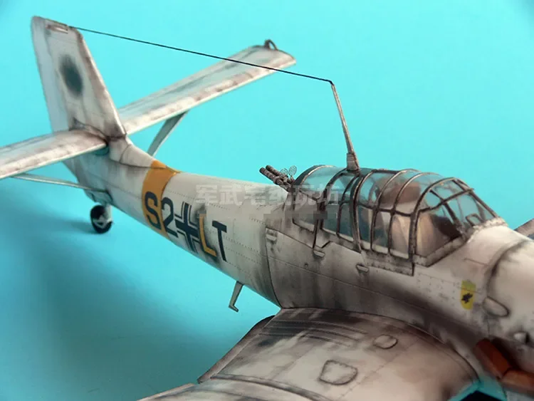 1:33 독일 Junkers Ju-87 D-3 폭격기 비행기, DIY 종이 모델 키트, 퍼즐 장난감, DIY 수제