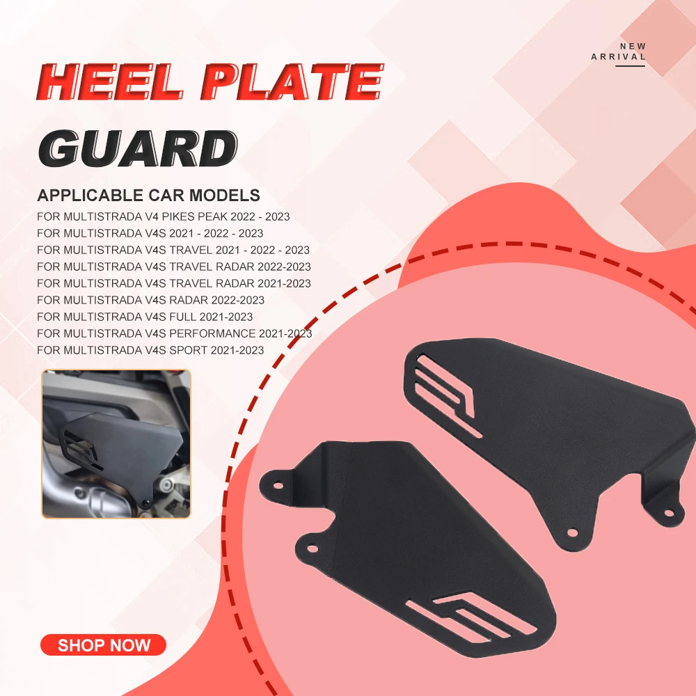 

Motorcycle Heel Plate Guard FOR DUCATI MULTISTRADA V4 Pikes Peak V4S Radar Full Performance Sport TRAVEL RADAR 2021 2022 2023