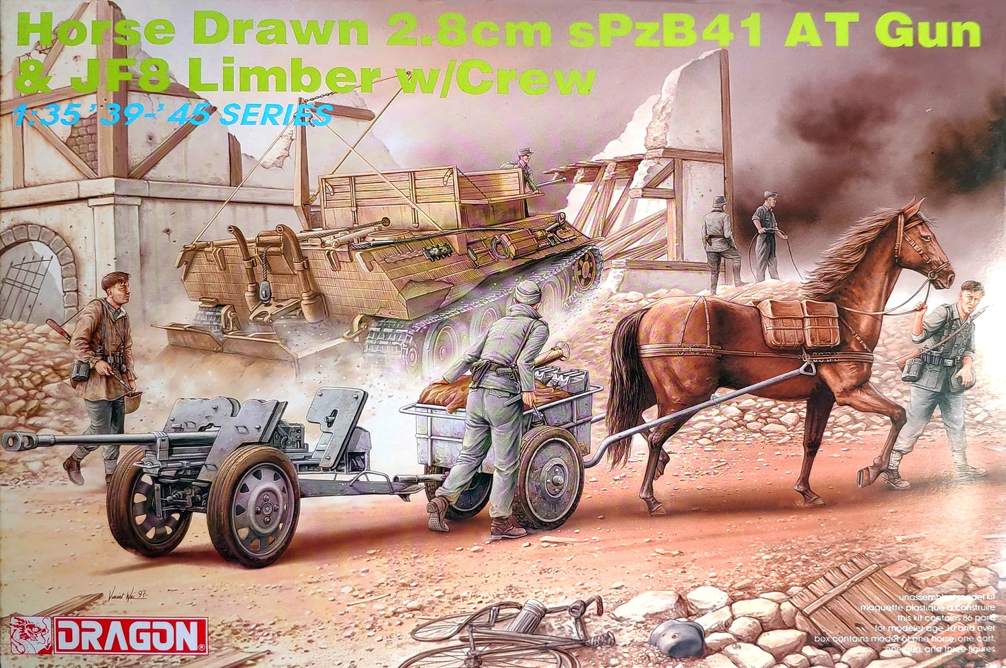 

Dragon 6079 1/35 Horse-Drawn 2.8cm sPzB41 & JFB Limbr