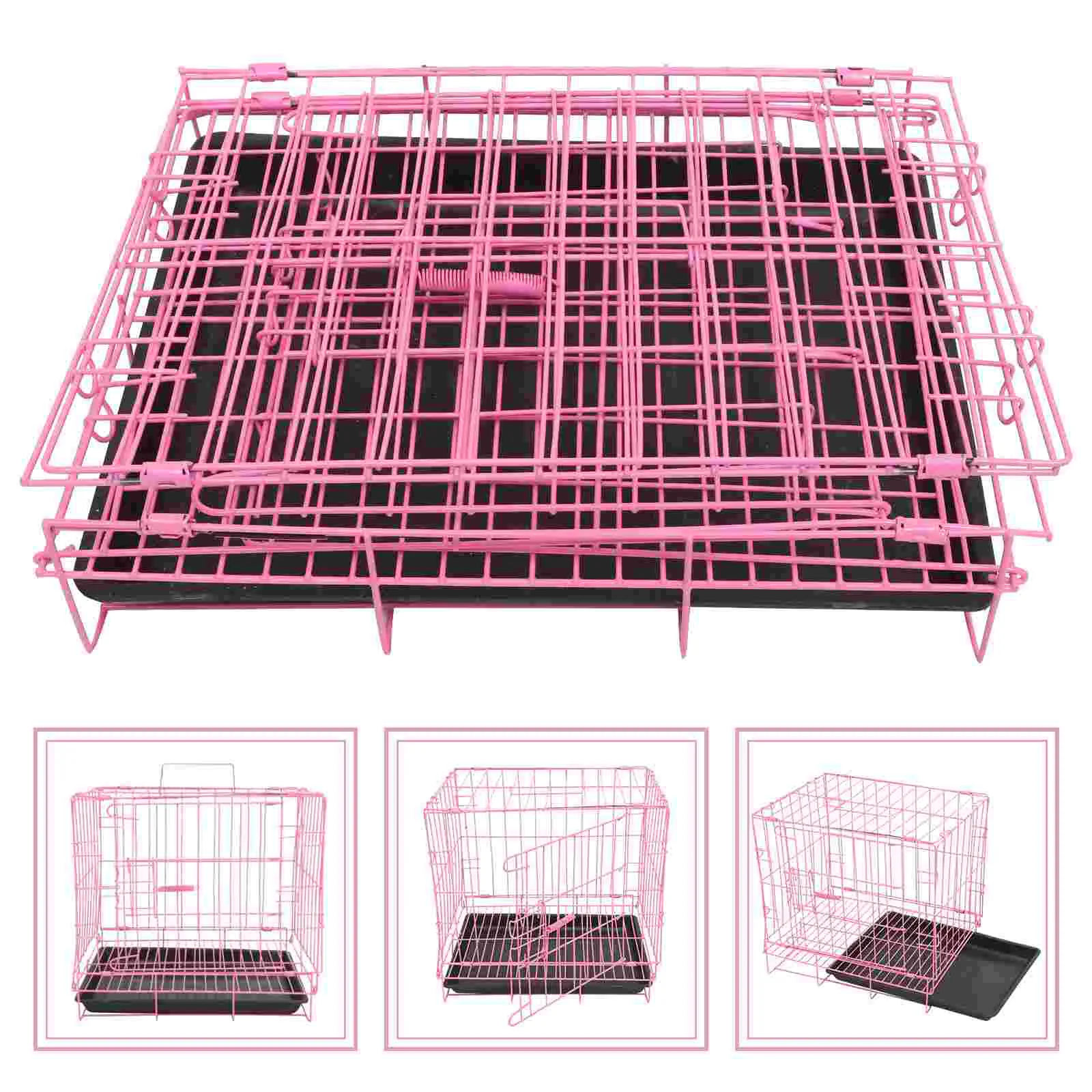 

cage - single door metal crates with movable tray- & carry, kennel for medium dogs suitable for poodle cat crate rabbit
