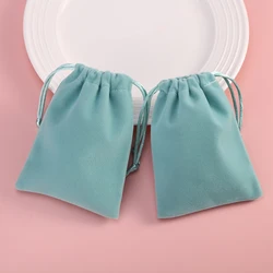 100Pcs Jewelry Packaging Pouches Velvet Drawstring Gift Bag for Wedding Christmas Party Decoration Eyelashes Makeup Storage Bags