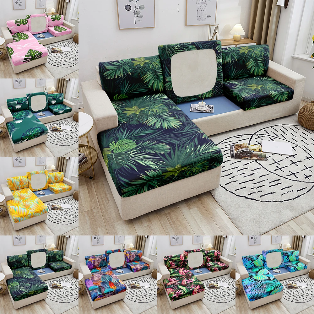 Tropical Leaves Sofa Seat Cushion Cover For Living Room Corner Sofa