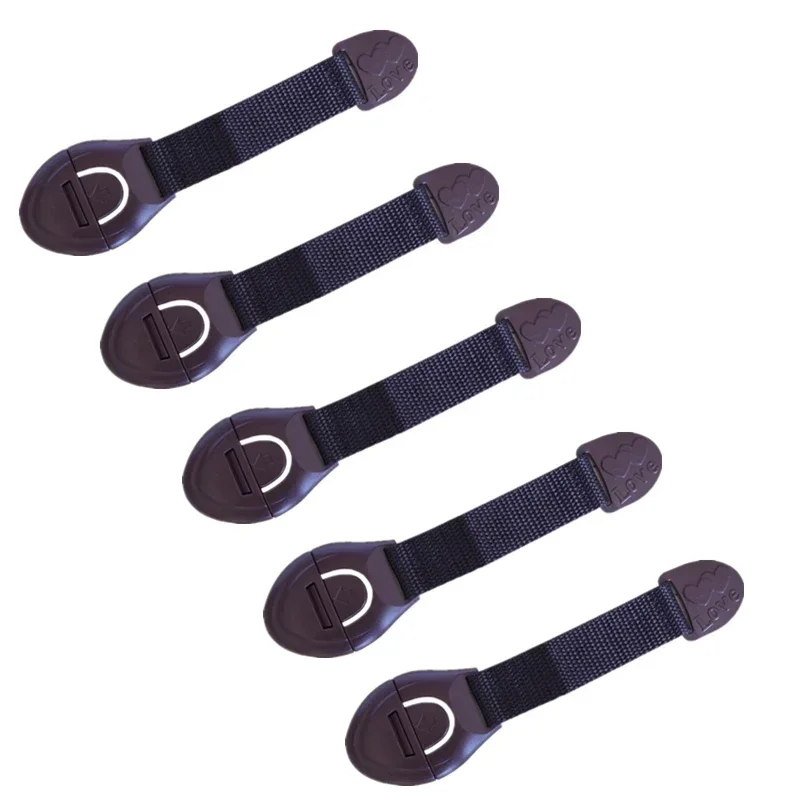 Drawer Safety Strap Lock Baby Children Cabinet Refrigerator Door Toilet Lid Lock Kids Safety Protector Accessories 5 Pcs/lot cabinet lock child lock safety lock refrigerator lock refrigerator door lock