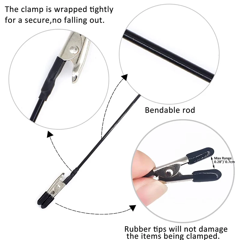 Troisième main soudage avec base magnétique et pinces crocodile - 2/4/8pcs