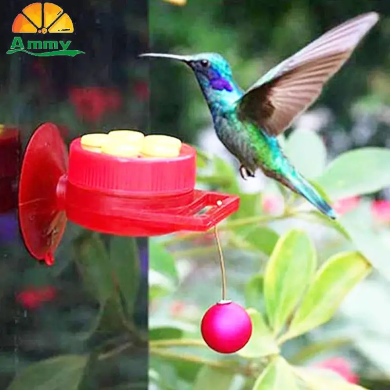Bird Feeder Handheld Hummingbird Feeder With Suction Cup Outdoor Window Hummingbird Drinker With Brush Bird Accessories