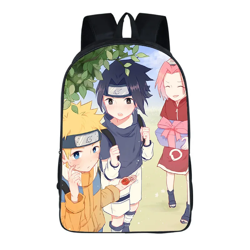 

3D Naruto Anime Printing Peripheral School Bag Lightweight Zipper Lightweight Backpack for Primary and Middle School Students