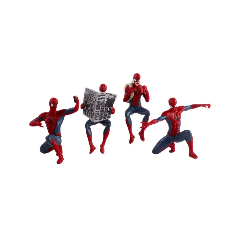 y HOT Hasbro 마블 스파이더맨 슈퍼히어로 스파이더맨 7-9cm 액션 피규어 스파이더맨 애니메이션 컬렉션 미니 장난감 모델 어린이 선물