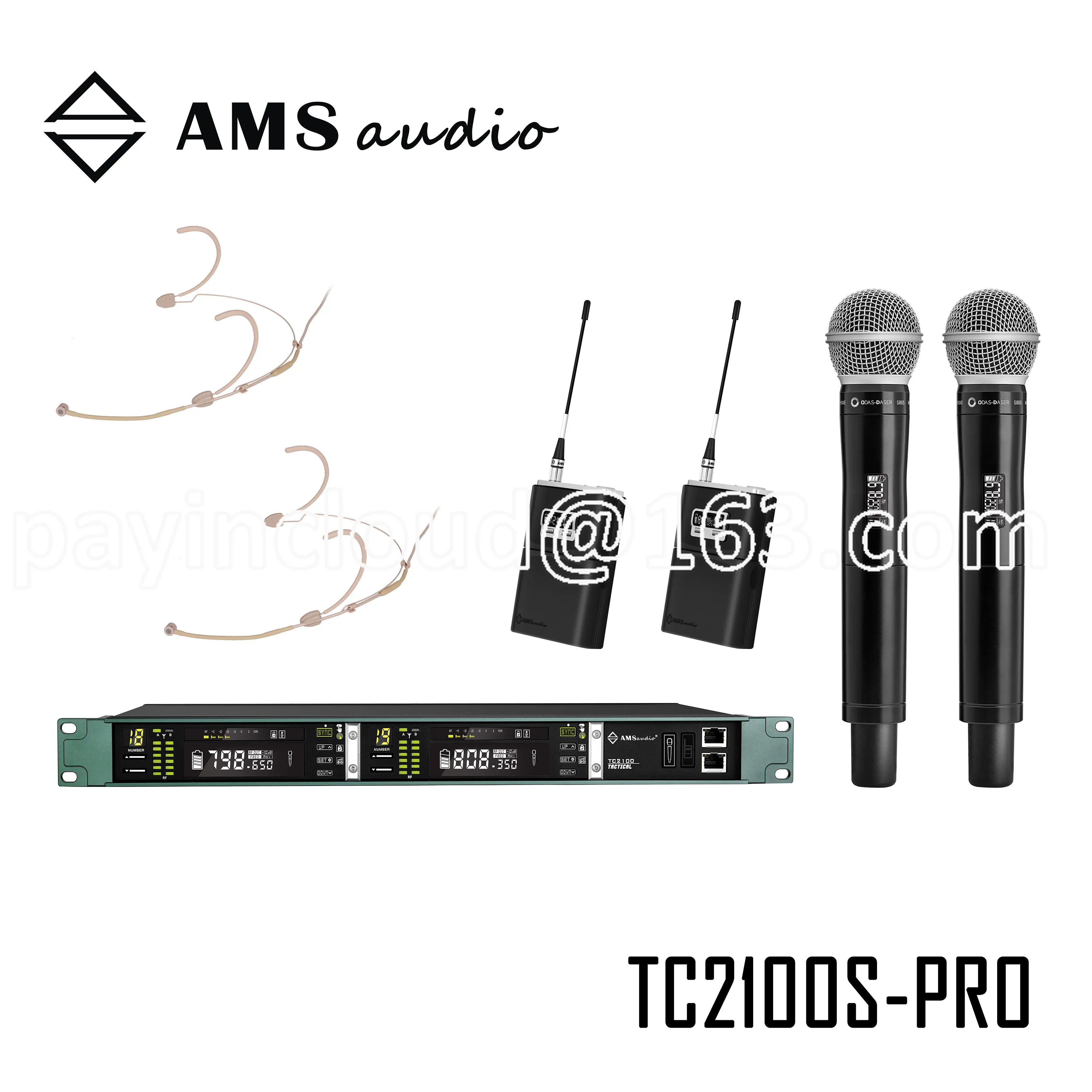 

Audio TC2100S-PRO Aimes Tactical Series Wireless Microphone Dual Configuration