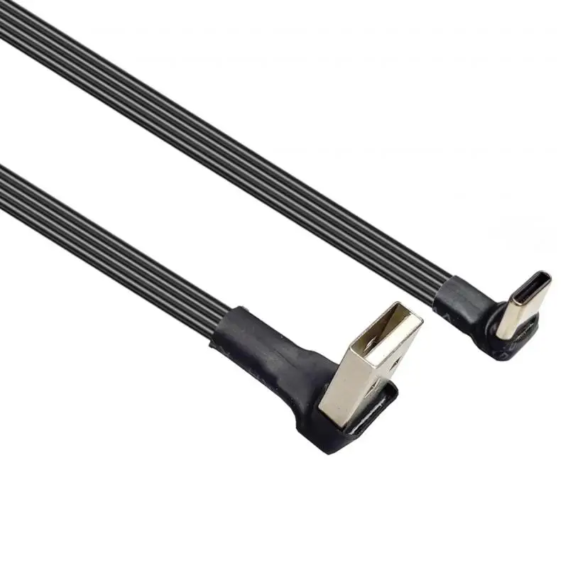 652F USB-auf-USB-C-Kabel, 90-Grad-USB-Schnelldatenübertragungs- und Ladekabel, 480 Mbit/s, 10 W, geeignet für Telefon, Laptop – Detail 8