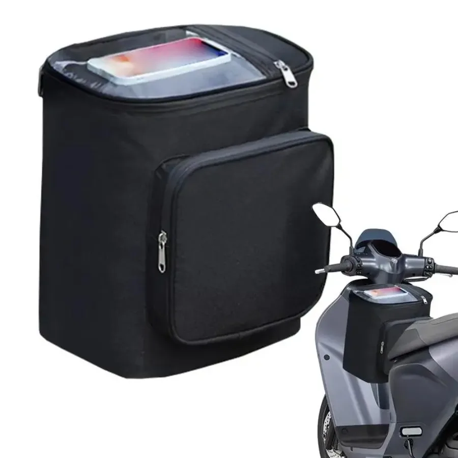 Borsa da manubrio per casco da motociclista – Contenitore anteriore impermeabile |   Borsa da sella sospesa con tasche organizer |   Tessuto Oxford resistente