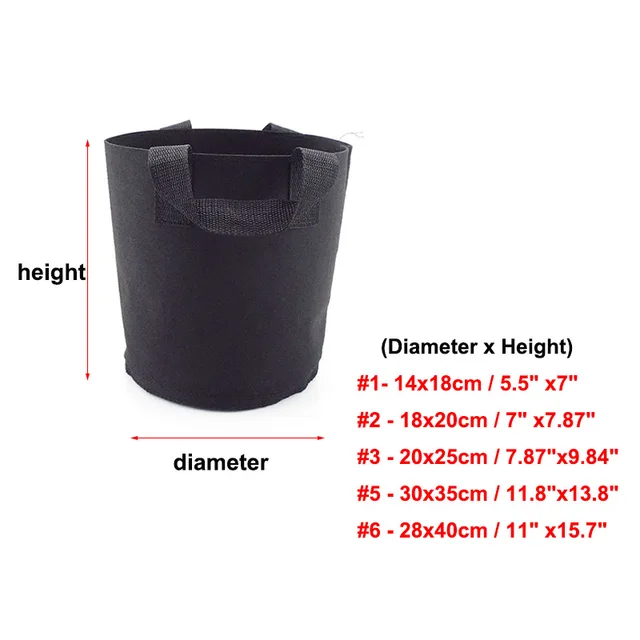 2/3/2006 Magas Gallonos Kerti Edények Ültetvények Növekedés Táskák Óvoda Növényi Szövet Zöldség A Jardim Termesztési Szerszámokhoz - Image 2