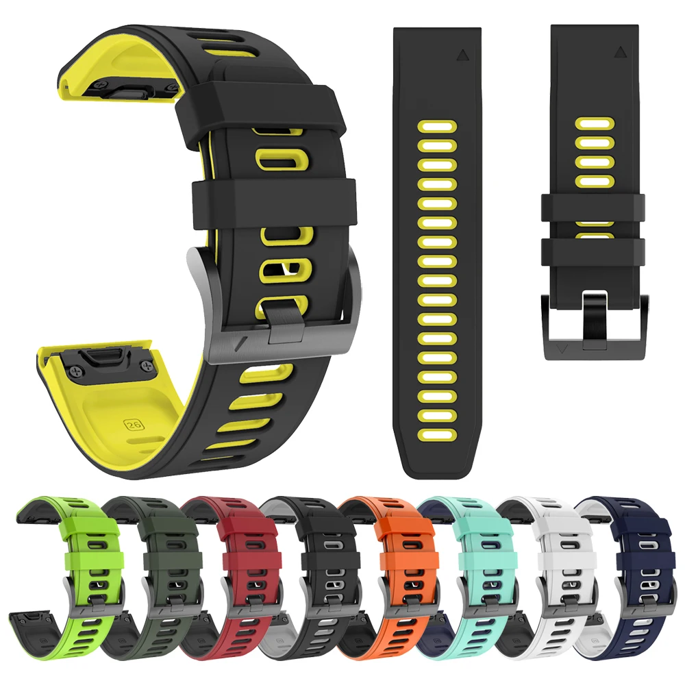 

QuickFit Watch Band 22mm For Garmin Forerunner 955 Solar 745 945 LTE 935 Epix Gen 2 MARQ Descent G1 Silicone Strap Bracelet Belt