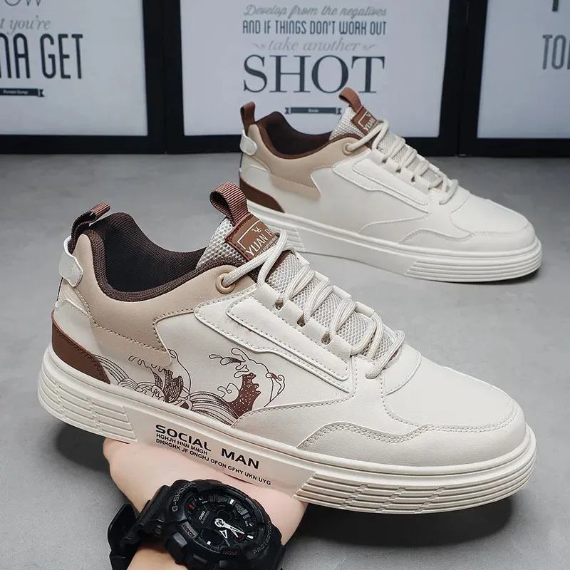 

Men Casual Shoes Color Matching Colored Hand-Painted Pattern Personalized Outdoor Casual Sneakers Shoes Soft Bottom Men Shoes