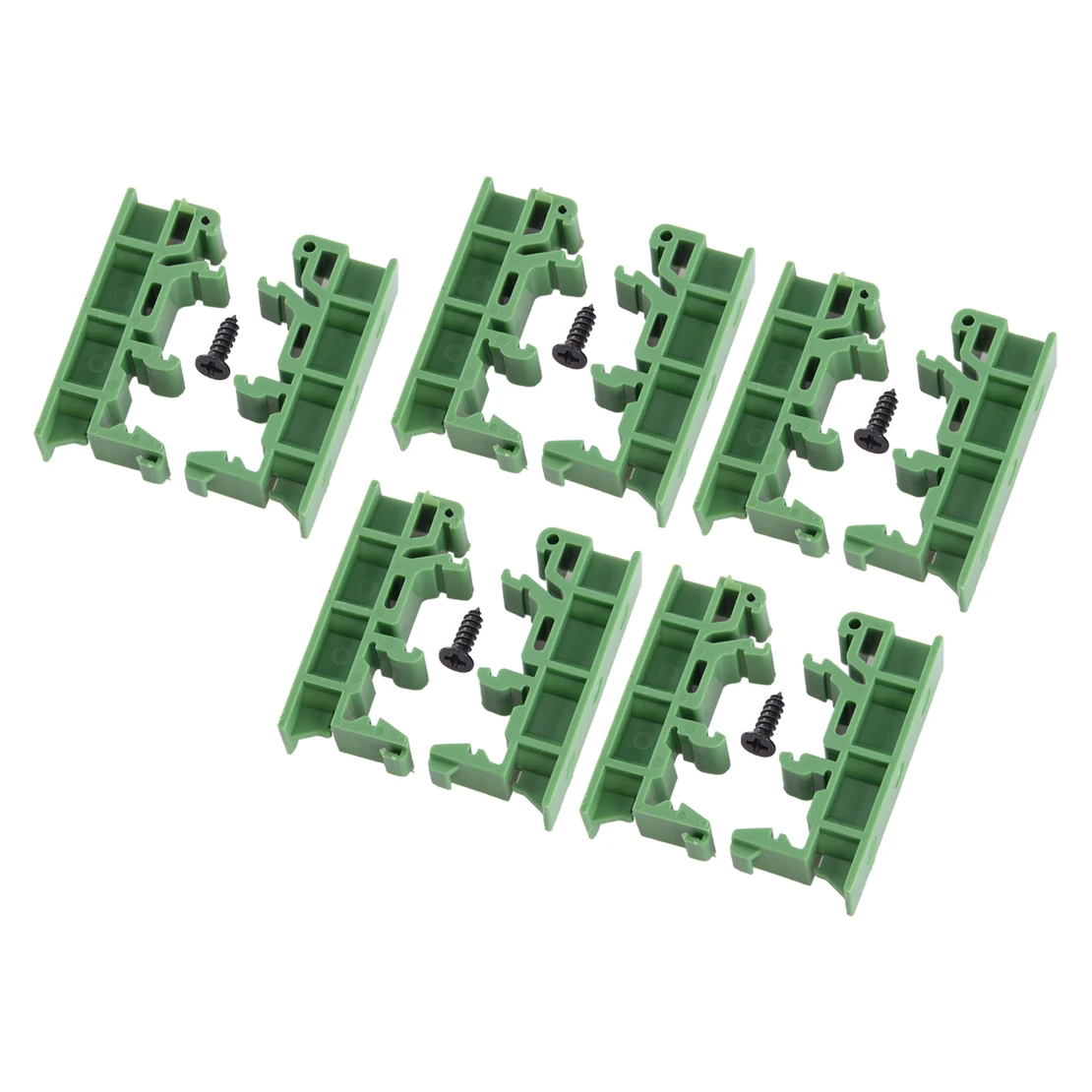 

5 Sets DRG-01 DIN 35 PCB Rail Mounting Brackets Adapter Holder Support Green