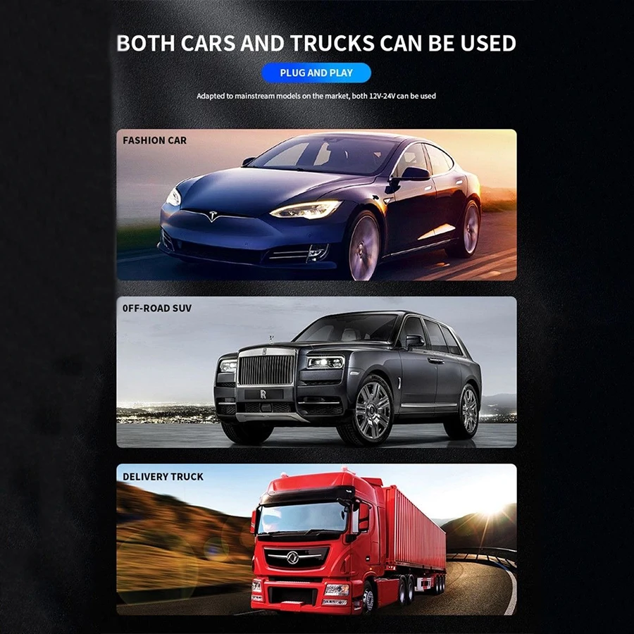 Retractable Car Charger with Starlight Type-C 120W Car Charger Adapter 4 in 1 Car Phone Charger with 2 USB Ports Star Top Light