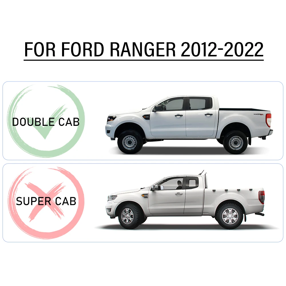 Door Visor Sun Rain Guards Weather Shield Window Deflector Window Visor for Ford Ranger 2012-Wildtrak XL XLT XLS Limited
