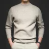 Y2k Autumn Winter Mens Black Pullover Sweater Fashion Casual Slim Fit O-Neck Knitted Oversize Man Streetwear Knitwear Pull Homme 2
