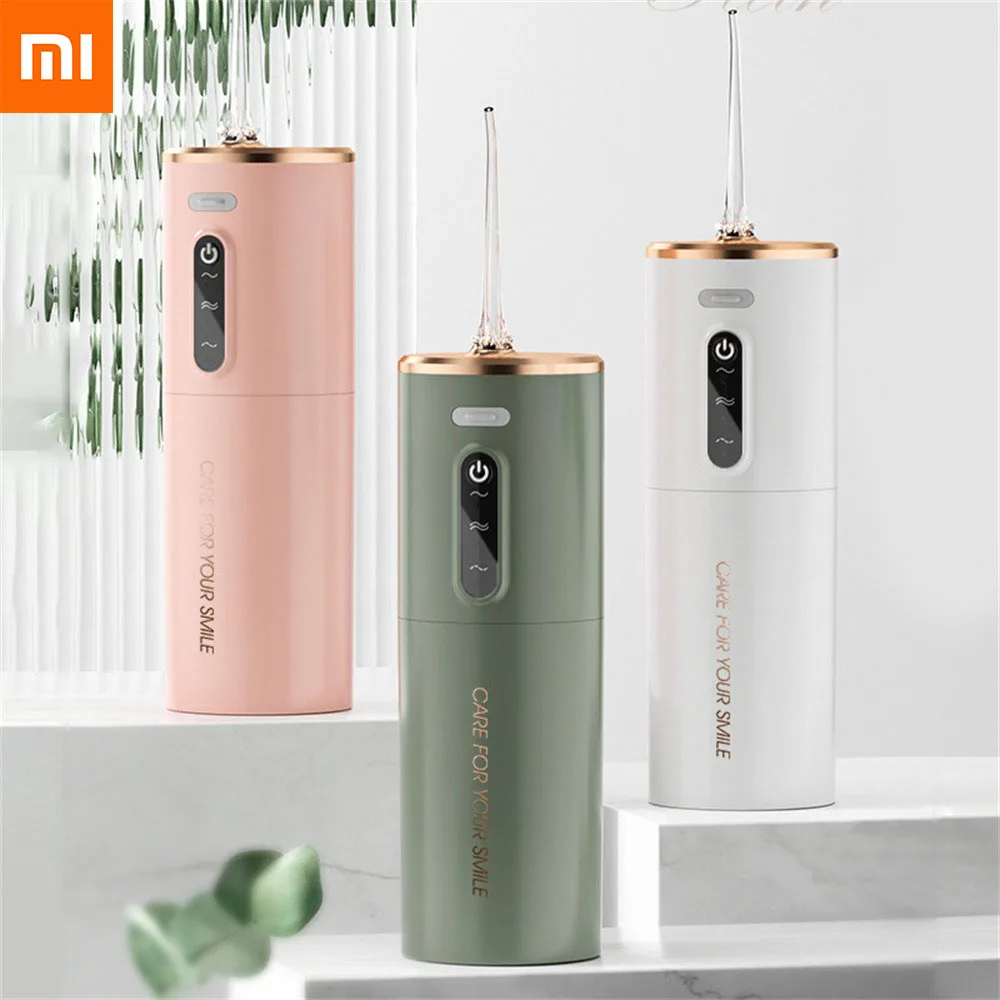 

Xiaomi Oral Irrigator Portable Dental Water Flosser Water Jet Floss Tooth Pick Mouth Washing Machine 3 Modes for Teeth White