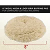 6/7/8in Wool Polishing Pads 100% Natural Wool Buffing Pad for Compound Cutting Polishing with Hook And Loop Grip 4