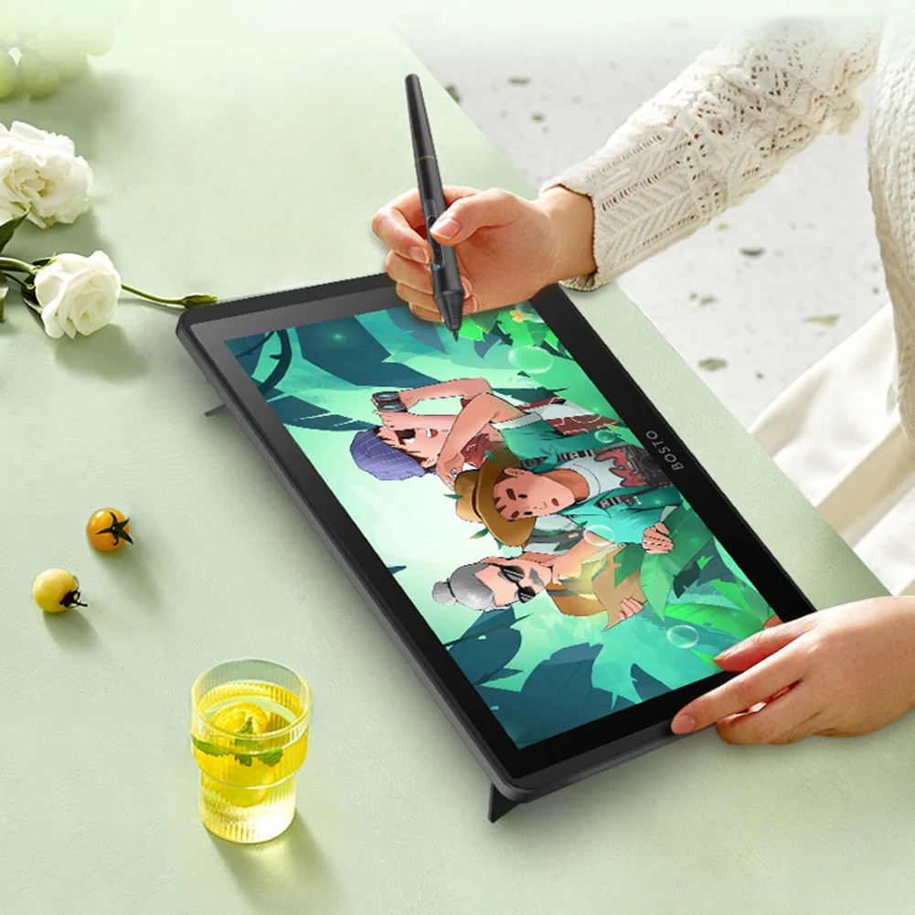H-IPS LCD 그래픽 드로잉 태블릿 모니터, 1366x768 디스플레이, 8192 압력 레벨 지지대, 윈도우 MacOS, 11.6 인치 크기, 12HD-A