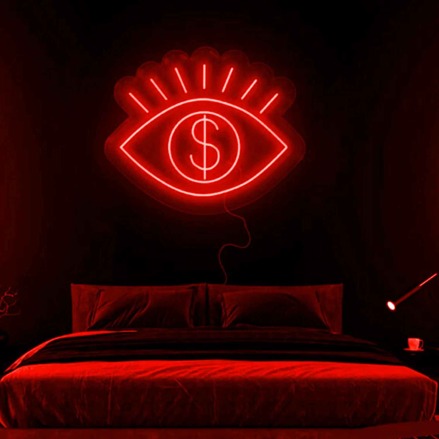 Description Picture 4 of itemEyes Full Of Money Neon Sign Personality Design Home Ooffice Game Room Bar Club Bedroom Gift Holiday Decoration Ambient Lighting