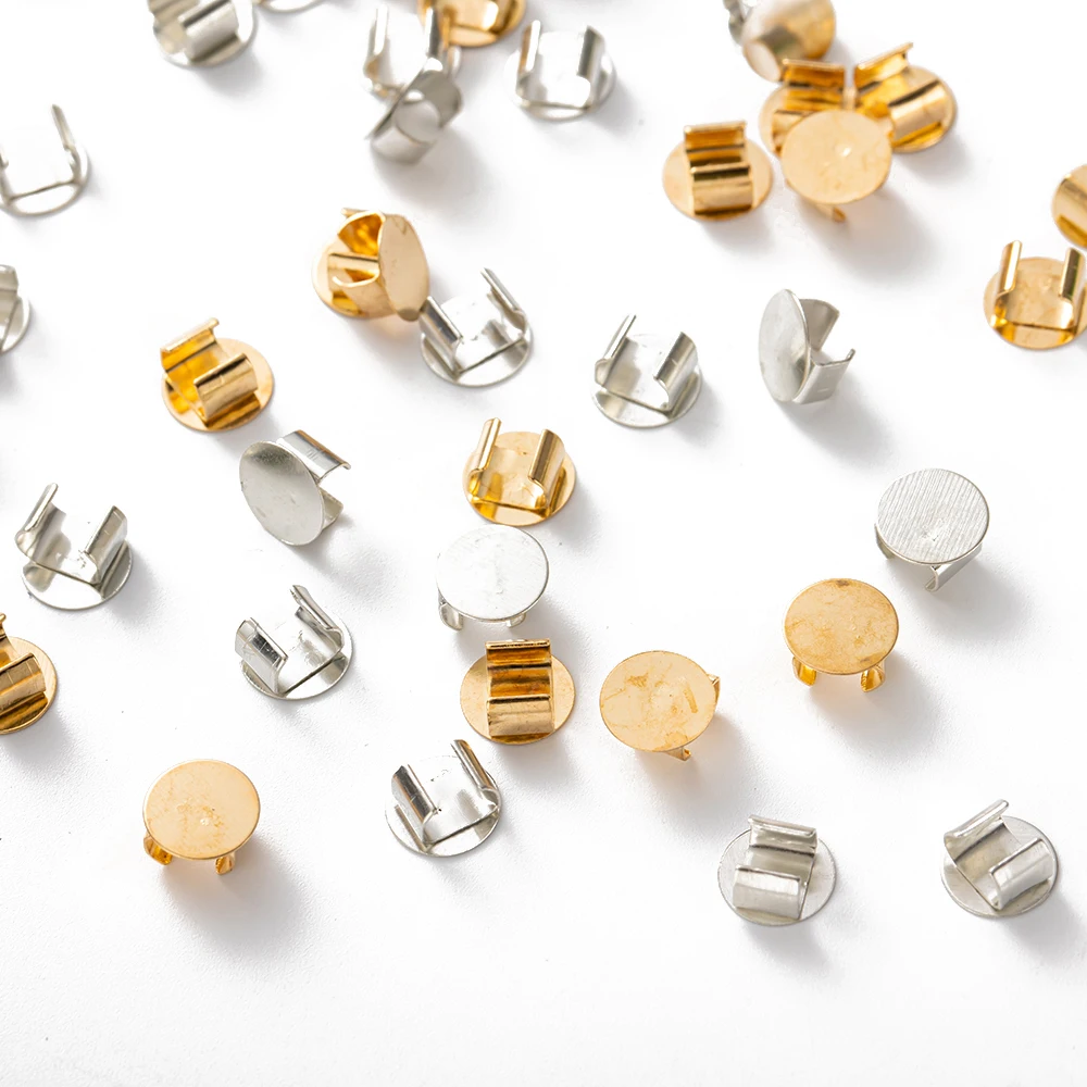 100Pcs Hair Bands Rope Clip Blank Base DIY Craft Buckle Scrunchies Tie Women Accessories Tool Jewelry Making Supplies Ornaments 5