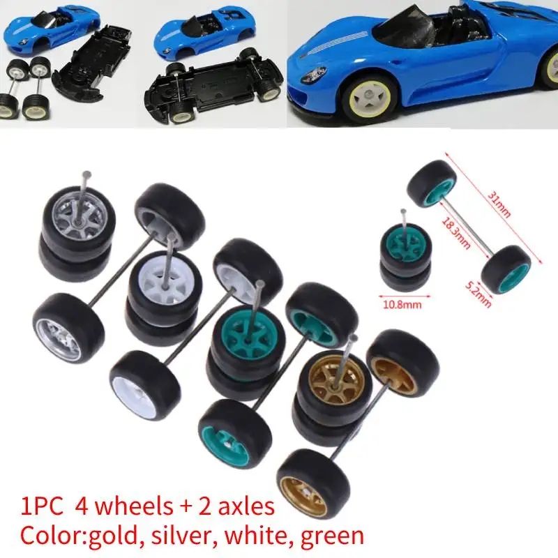 

1:64 колеса для Hotwheels с резиновой шиной, модель автомобиля, модифицированные детали, гоночные автомобили, игрушки, 4 цвета