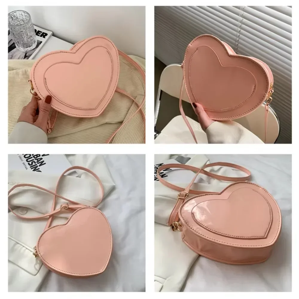 2025 Crossbody Bags Purses Cute Peach Heart Fashion Simple Style Popular Bags for Women Mini Coin Purses Handbag Top-handle Bag