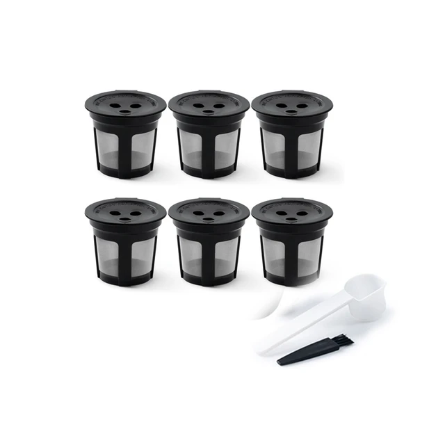 Reusable Coffee Pods, Reusable K Cups with Food Grade Stainless Steel Mesh,  6 Pack Reusable Coffee Filters Compatible with Ninja Coffee Maker CFP200