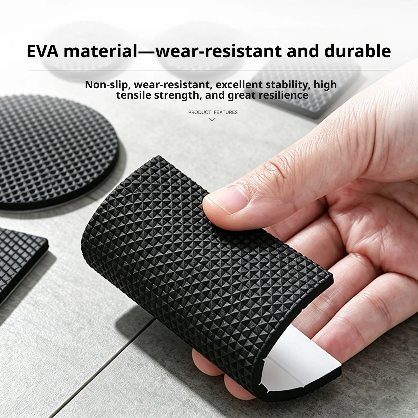 3M 테이블 발 패드 고점착 EVA 미끄럼 방지 매트 소음 감소 내마모성 바닥 패드 (의자, 책상 다리, 스포츠, 요가용)