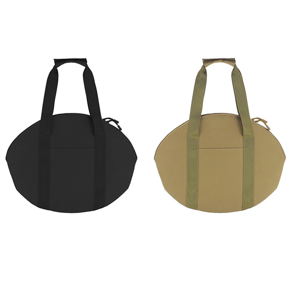 Outdoor Camping Cast Iron Skillet Carrier Storage Tote Bags Portable Cookware Barbecue Plate Tray Frying Pan Iron Pot Organizer