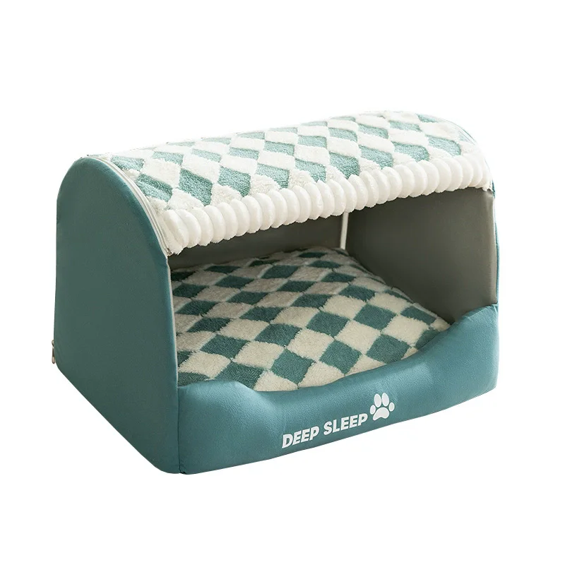 Cute Cusion Kennels PP Cotton Fluffy Dogs Room Half-Closed Puppy Sleeping Nest Foldable Home Puppy Pet Products