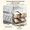 Double Layer Rolling Egg Dispenser Refrigerator Egg Storage Box Automatic Scrolling Egg Holder Household Large Capacity Kitchen 5