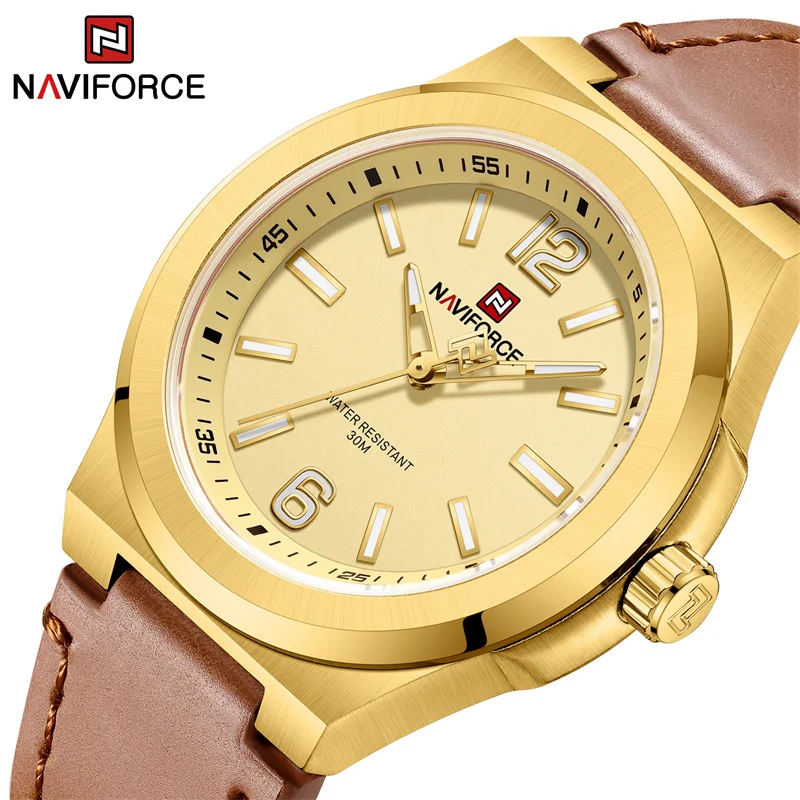 

Luxury Brand NAVIFORCE 2024 New Mens Watches Sport Water Resistant Quartz Male Clock Fashion Casual Wristwatch Relogio Masculino