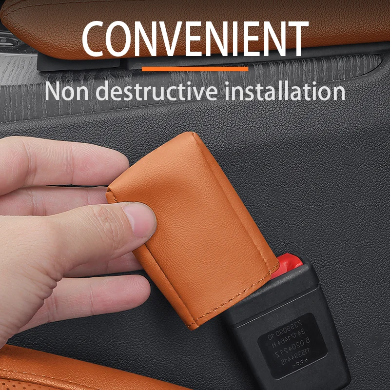 Car Seat Belt Button Leather Protective Cover Anti Scratch Seatbelt Button Protector Seat Belt Protection Cover seat belt covers seat belt protection seat belt protector