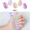 20Tips Nude Semi-Cured Gel Nail Patch Slider Waterproof Long Lasting Solid Color Full Cover Gel Nail Sticker UV Lamp Needed 2