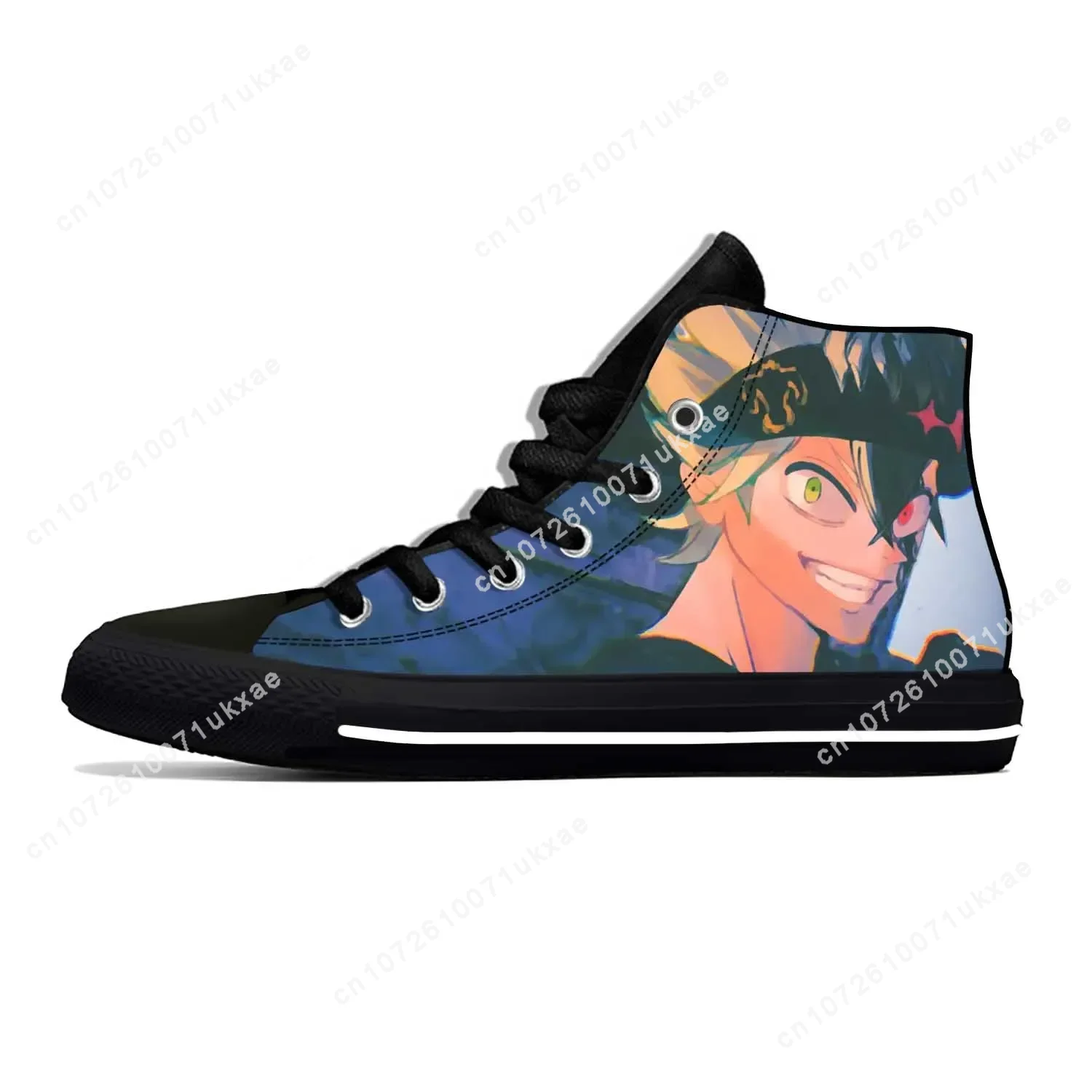 Japanese Anime Manga Cartoon Black Clover Asta Casual Shoes High Top Hot Lightweight Breathable Mens Womens Teenager Sneakers 2