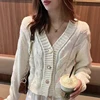 Autumn New Women's Love Button Cardigan Long-sleeved Sweater Fashion Solid Color Casual Winter Women's Knitwear Jacket Top